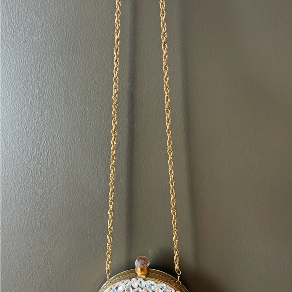 Gold and Crystal Embellished Clutch